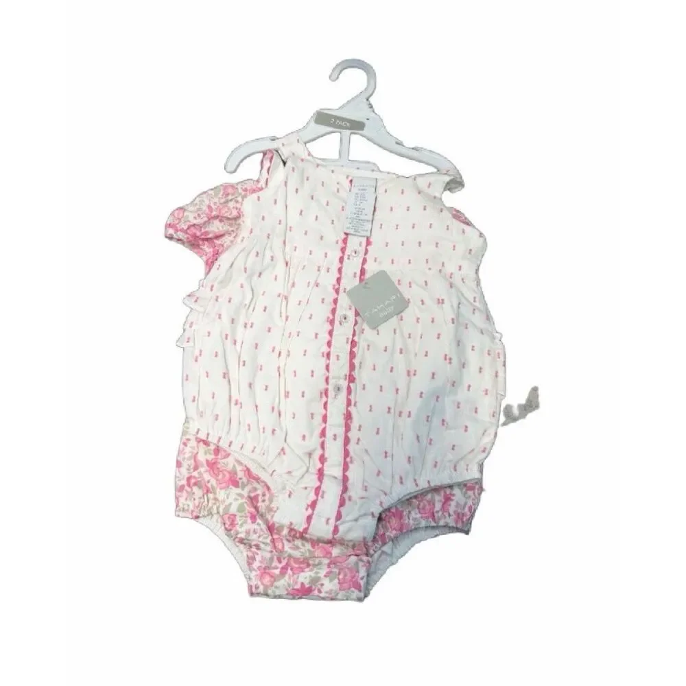 Tahari Pink Floral 2 Piece Baby Outfit Set Baby Girls Size 12 Months NEW WITH TA